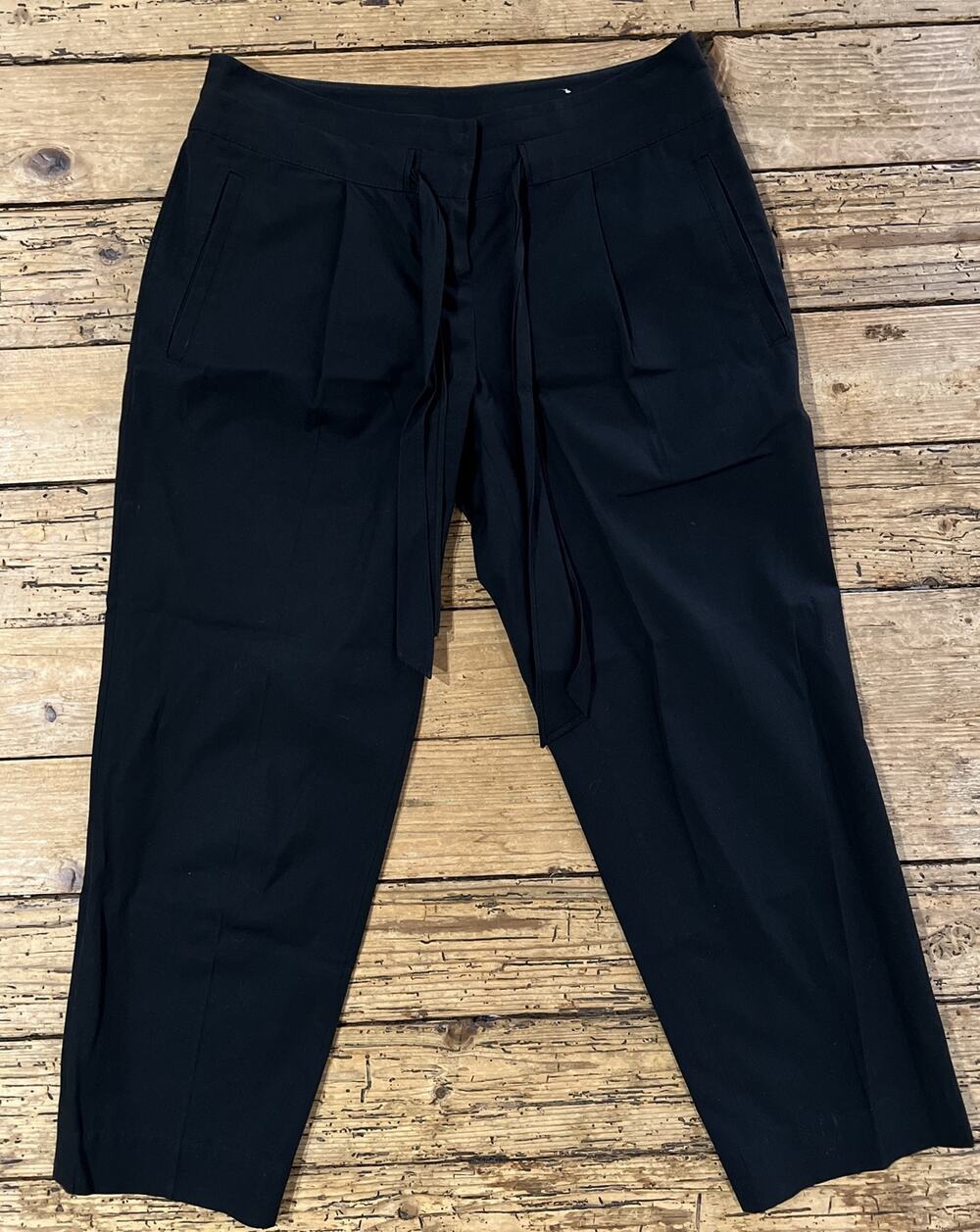 Ann Taylor LOFT Women's Size 0 Black Tie Pleated Waist Pants NWOT
